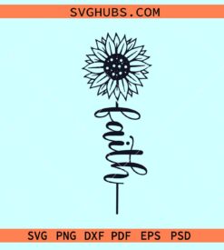 Faith daisy flower SVG, Faith svg files, Easter faith svg, daisy quotes svg