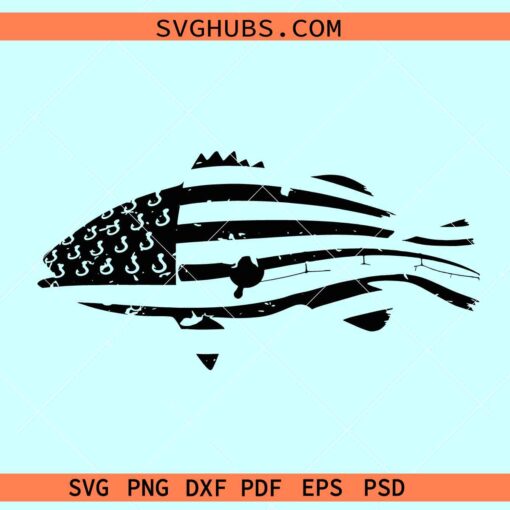 Fishing flag SVG, bass fishing svg, fishing dad svg, Fishing American Flag svg