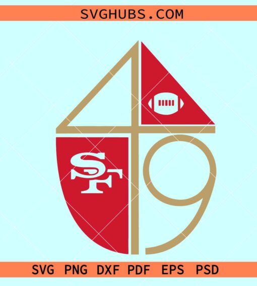 Forty Niners Classic Logo svg, San Francisco Football Svg 49ers Svg