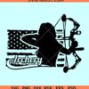 Girl archery flag SVG, Girl archery SVG, Archery Bow Hunter Svg, Bow and Arrow Svg