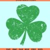 Grunge clover leaf SVG, Grunge Shamrock Svg, Clover Leaf Svg, St Patricks Day Svg, Clover Leaf svg