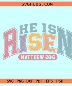 He is Risen retro SVG, Christian Easter svg, He is Rises svg, Easter SVG files