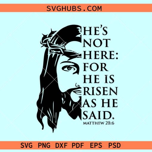 He is not here for he is risen SVG