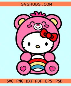 Hello Kitty Care bear SVG, Kitty care Bear SVG, care bear svg