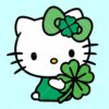 Hello Kitty St Patricks Day SVG, Patrick’s Day Kitty Svg, Patrick’s Day Cat Svg