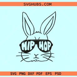Hip Hop Bunny SVG, Cool bunny svg, Easter bunny with sunglasses svg