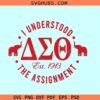 I understood the assignment Delta Sigma Theta SVG