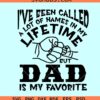 I have been called a lot of names in my lifetime but dad is my favorite svg