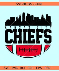 KC Chiefs Skyline svg, Kansas City football svg, Chiefs football SVG