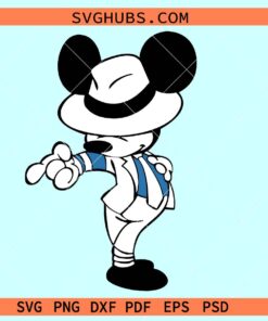 Michael Jackson Mickey SVG, dancing Mickey Mouse svg, Mickey rock music svg