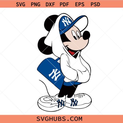 Mickey Mouse New York Yankees SVG