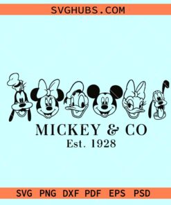 Mickey and Co SVG, Mickey friends SVG, Disney Mickey svg