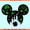 Mickey head clovers svg, Disney Mickey St Patrick day SVG, Mickey St Patrick svg