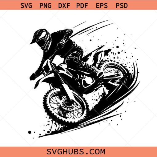 Motocross rider svg, Dirt bike rider SVG, motorcycle rider svg