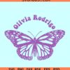 Olivia Rodrigo Butterfly SVG, Guts Tour 2024 svg, Butterfly Guts Album SVG
