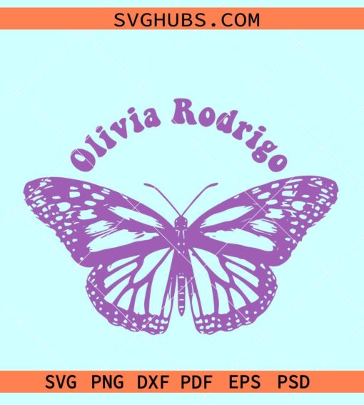 Olivia Rodrigo Butterfly SVG, Guts Tour 2024 svg, Butterfly Guts Album SVG