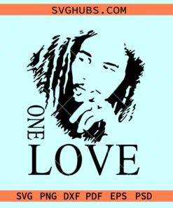 One love Bob Marley SVG, Bob Marley svg, Jamaica Reggae svg