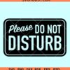 Please do not disturb SVG