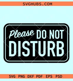 Please do not disturb SVG