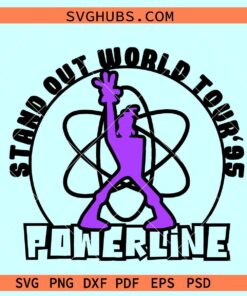 Powerline World Tour 95 svg, Powerline Goofy svg, Disney Goofy Movie SVG