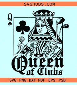 Queen of Clubs svg, Poker card queen SVG, Playing cards svg