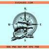 Ship Compass Svg, ship and compass svg, Boat Compass Svg, Nautical Svg