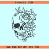 Skull floral SVG, Floral Skull Svg, Skull with flowers Svg, Flower Skull Svg, Flower Skull Clip Art