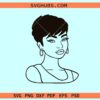 Stunning black woman SVG, African American SVG, cute black woman svg