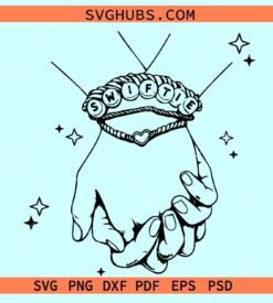 Swiftie Bracelets Holding Hands SVG