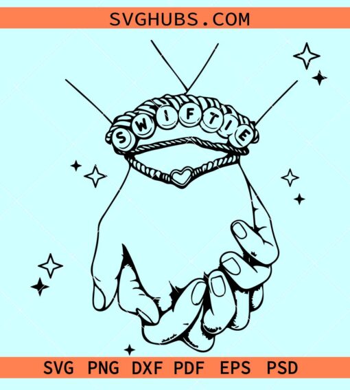 Swiftie Bracelets Holding Hands SVG