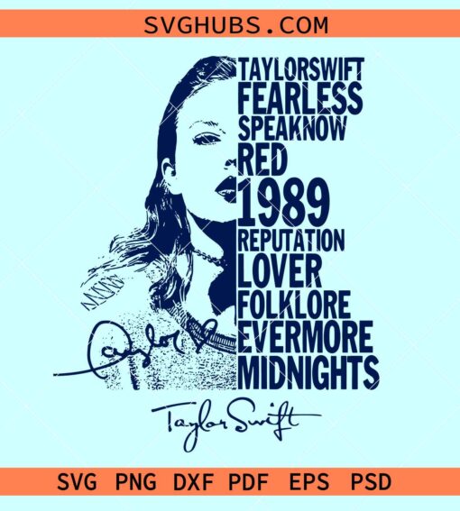 Taylor Swift Albums Eras Tour SVG, Taylor Swift Album SVG, The Eras Tour SVG
