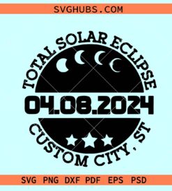 Total Solar Eclipse April 8th 2024 SVG, solar eclipse 2024 svg