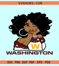 Washington Commanders girl svg, Washington Redskins SVG, Washington Commanders SVG