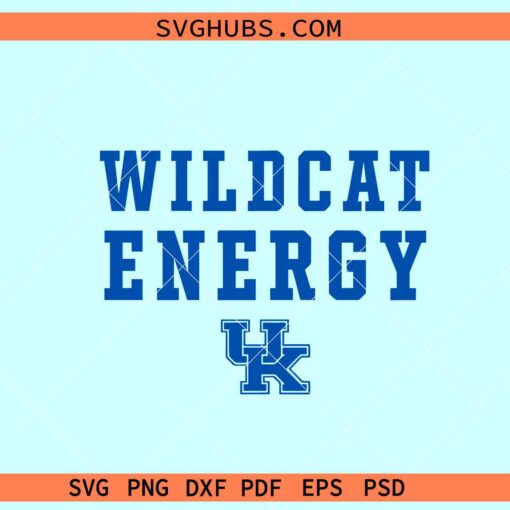 Wildcat Energy SVG, Kentucky wildcat SVG, Wildcats mascot svg, NCAA team svg