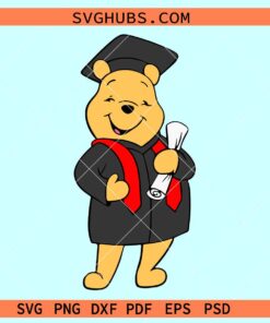 Winnie the Pooh graduation SVG, Winnie graduation SVG, Disney graduation SVG