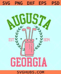 Augusta Georgia SVG, Augusta Georgia Golf Tour SVG, Augusta Georgia Est 1934 svg