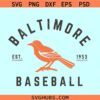 Baltimore Baseball Est 1953 svg