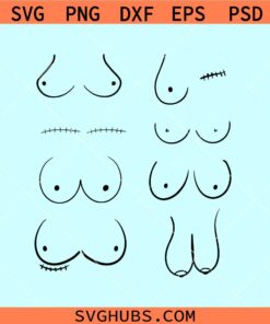 Breast cancer boobs clipart SVG, boobs clipart SVG, breast cancer awareness svg