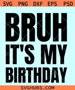 Bruh Its my Birthday SVG, Birthday dude svg, Boy birthday svg