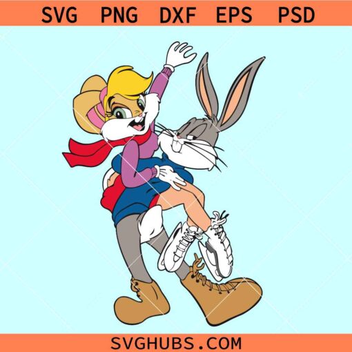 Bugs bunny and Lola bunny svg, Lola Bunny svg, Bugs Bunny cartoon svg, Looney Tunes svg