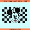 Checkered Mickey winking SVG, Checkered Mickey Mouse svg, Winking Mickey svg