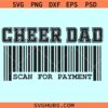 Cheer dad barcode SVG