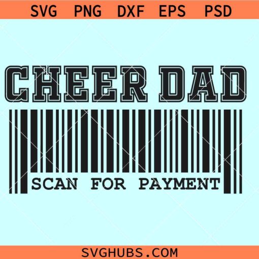 Cheer dad barcode SVG