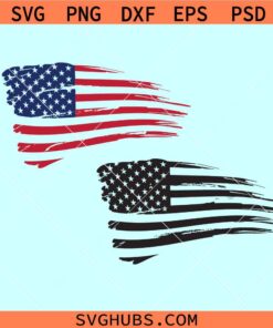 Distressed USA flag svg png, tattered flag SVg, American distressed flag svg