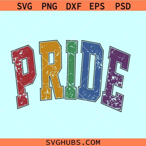 Distressed pride SVG