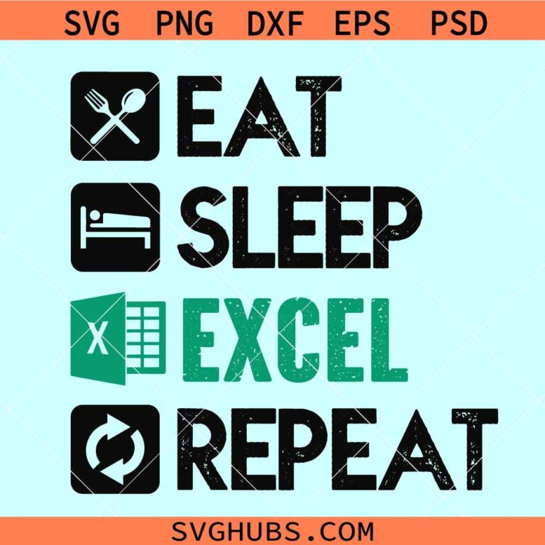 Sudadera Con Capucha 'Eat Sleep Excel Repeat' - Diseño Divertido Vintage Para Amantes De Excel