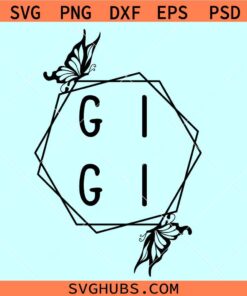 Gigi floral frame SVG