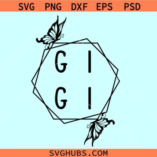 Gigi floral frame SVG