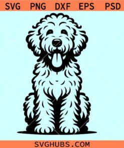 Goldendoodle Dog Sitting SVG
