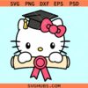 Graduation Kawaii Kitty SVG, hello Kitty graduation svg, Kitty graduate svg